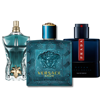 Combo de 3 Parfums - Prada Luna Rossa, Versace Eros, Le Beau (Eau De Parfum)