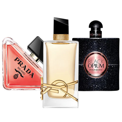 Combo de 3 Parfums - Prada Paradoxe, Black Opium Yves Saint Laurent, Libre (Eau de Parfum)